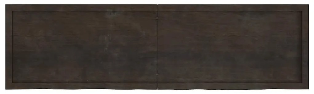 3156454 vidaXL Плот за маса тъмнокафяв 180x50x(2-4) см обработен масивен дъб