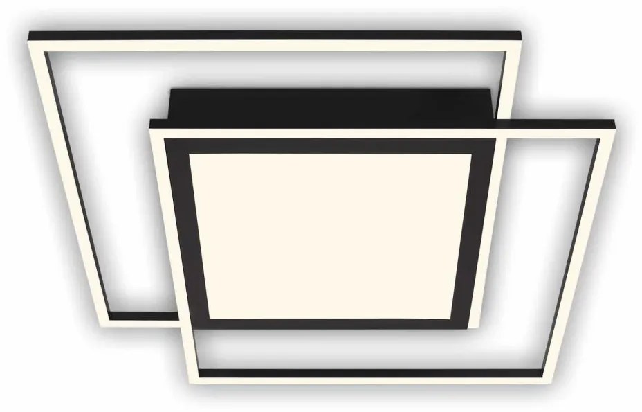 Brilo - LED таванно осветително тяло 2xLED/16W/230V + LED/19W 51,5x51,5 cm черно