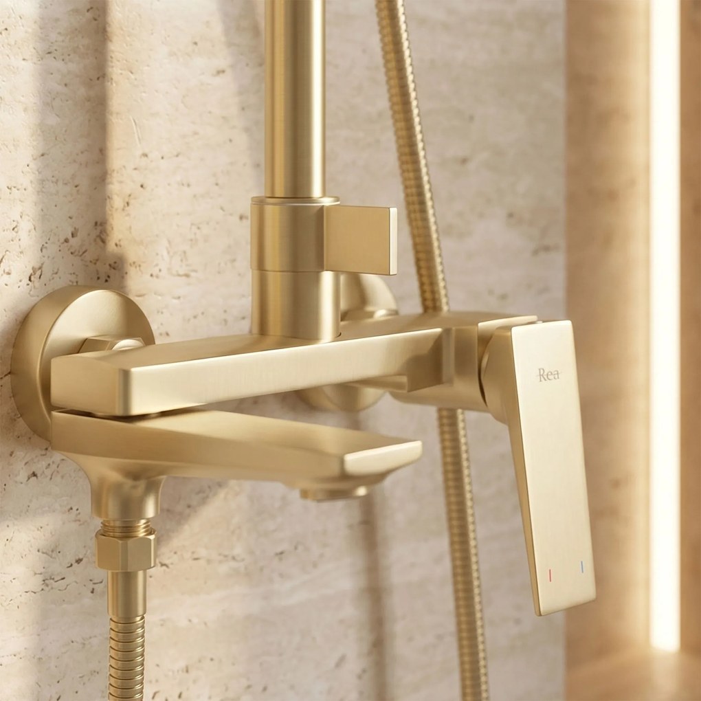 Комплект за душ Rea Prime Brush Gold