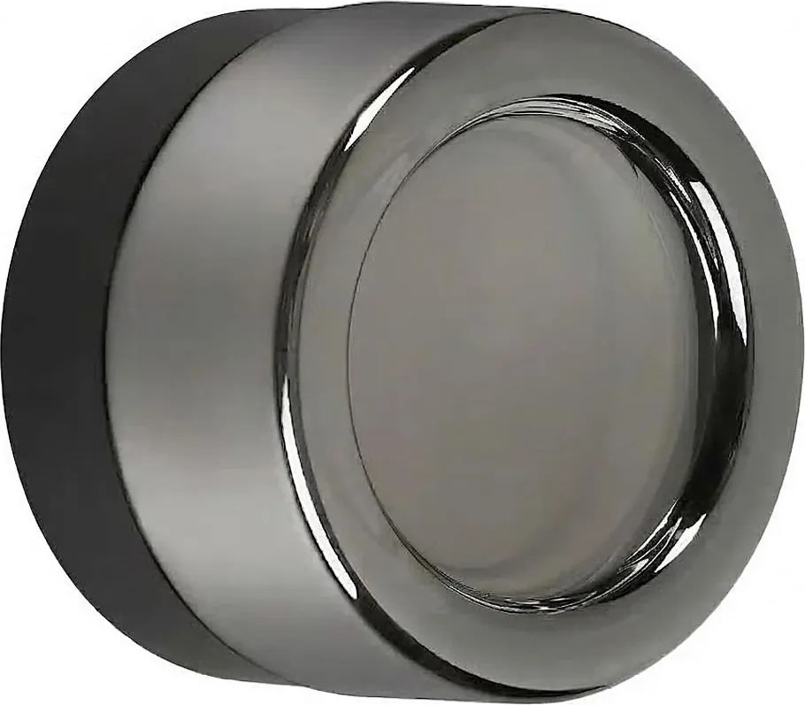 Ideal Lux - LED таванно осветително тяло за баня LOLLY 1xGX53/9W/230V Ø10,5 см черно/димно