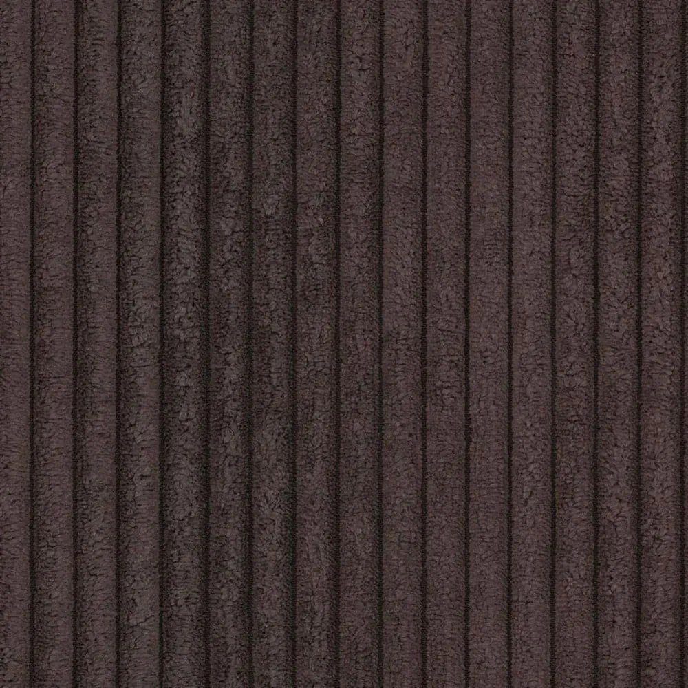 Кафяв разтегателен ъглов диван от рипсено кадифе (променлив) Sara – Ropez