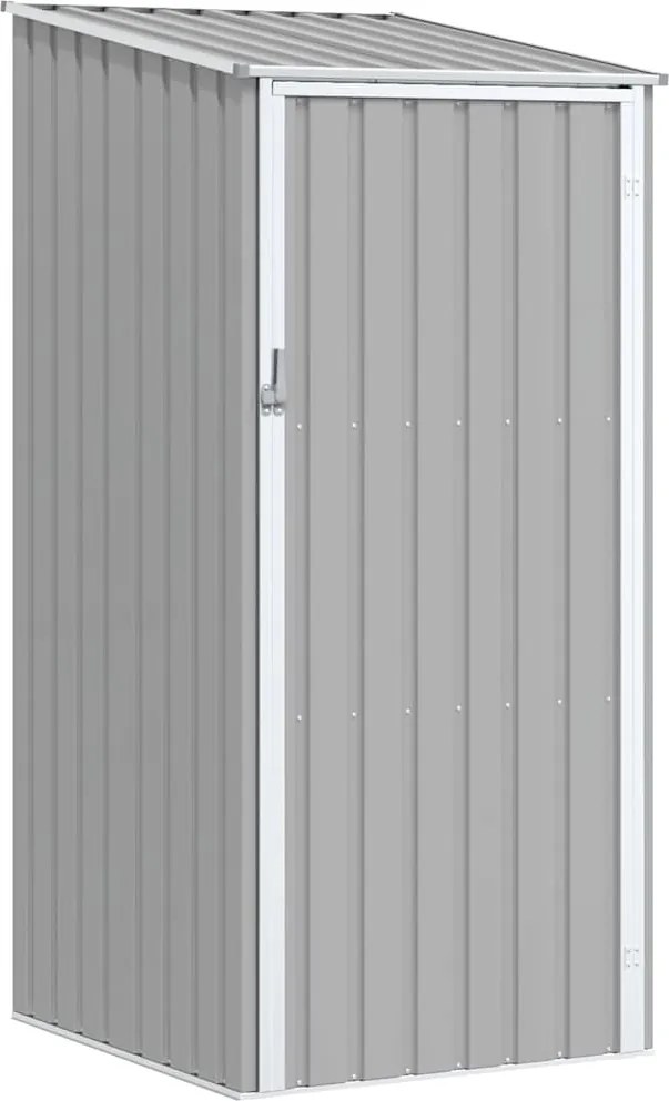 46290 vidaXL Градинска барака, сива 87x98x159 см, поцинкована стомана