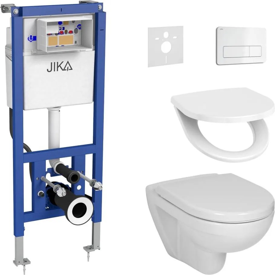 Подвесно WC + тоалетна седалка LYRA + бутон DUAL + вграден модул + уплътнителна подложка