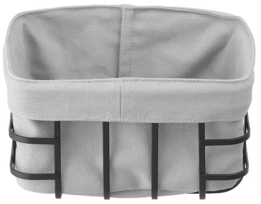 Черно-сива кошница за хляб с текстилна подплата , 19 x 19 cm - Hendi