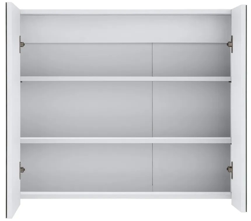 Бял стенен шкаф за баня с огледало , 80 x 70 cm Wisla - Støraa