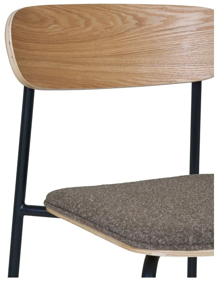 Черен/кафяв трапезен стол за подреждане от декор от ясен Estepona – House Nordic