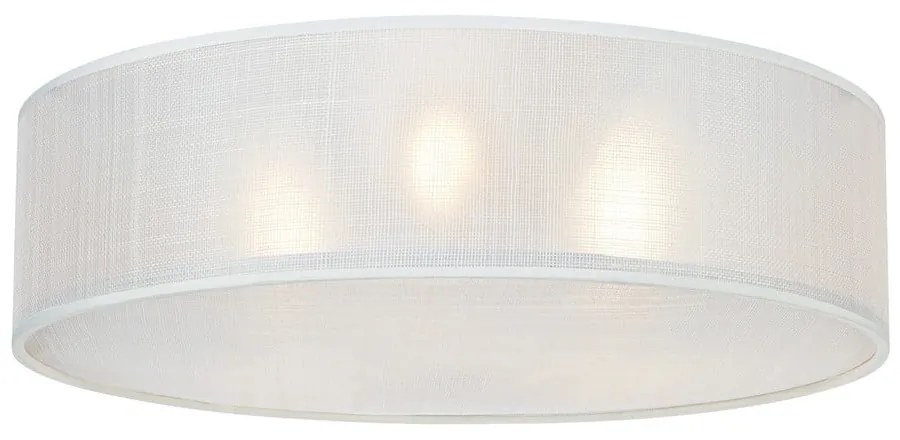 Бяло осветително тяло за таван с текстилен абажур Haru – Markslöjd