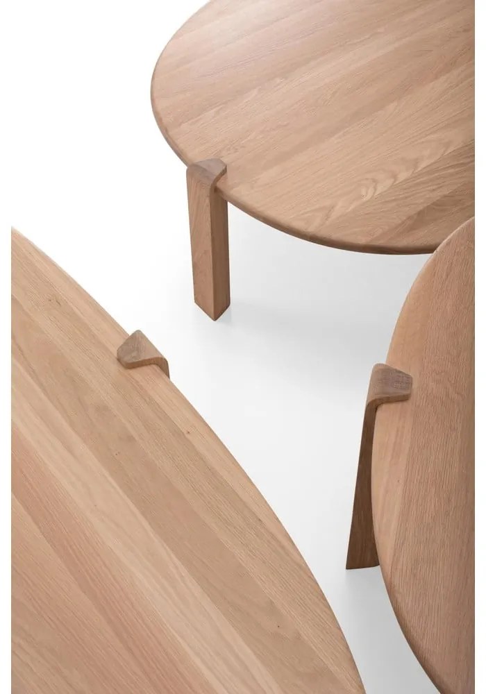 Масичка за кафе от масивен дъб в естествен цвят 100x180 cm Kulin – Gazzda