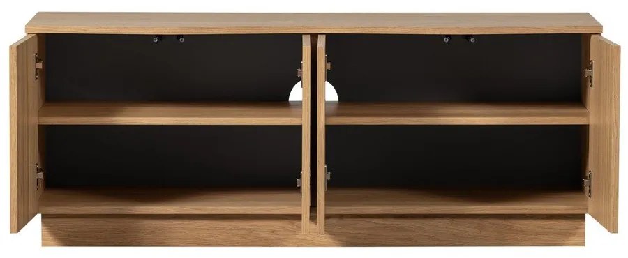 Маса за телевизор от масивен дъб в естествен цвят 133x52x45 cm Zuma – WOOOD