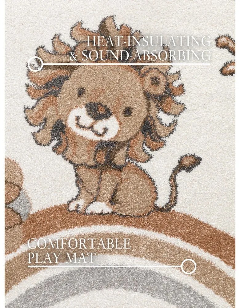 Кремав детски килим ø160 cm Roar like a Lion – Villeroy&amp;Boch