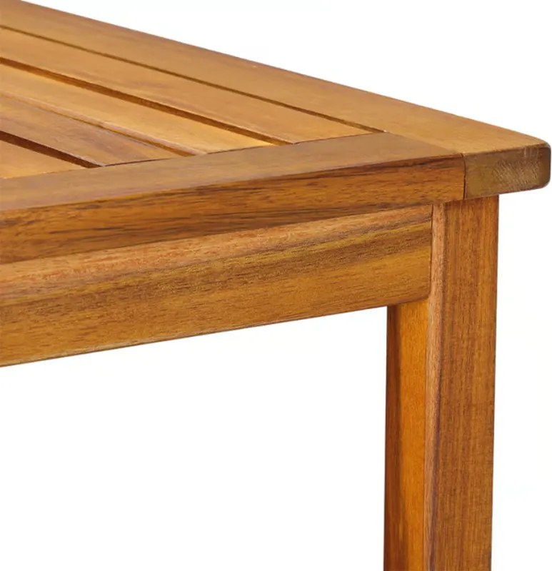 Дървена странична маса от акациева дървесина - 45 x 45 x 45 cm