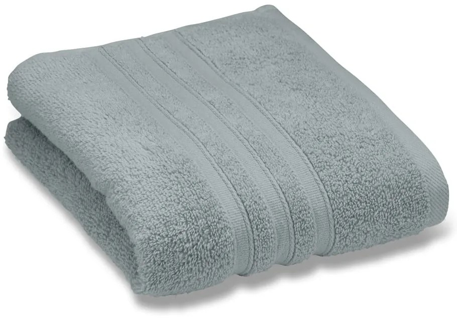 Сиво-зелена памучна хавлиена кърпа от тери 90x140 cm Zero Twist – Catherine Lansfield