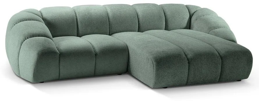 Светлозелен ъглов диван (десен ъгъл) Diana – Micadoni