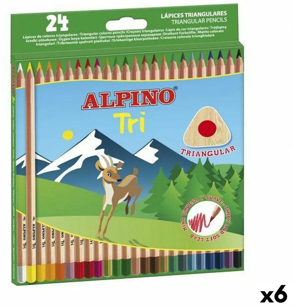 Цветни моливи Alpino Tri Многоцветен (6 броя)