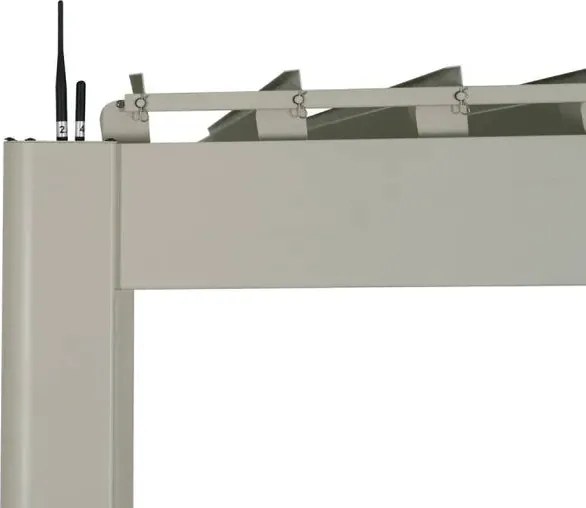 Електрическа пергола Hesperide Evora, Алуминий, Цвят Глина, 6x3 m