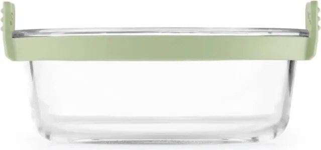 Форма за печене във фритюрник с горещ въздух Lekue 1010160, 20.5x19.5x10 см, Стъкло, Противоплъзгащи дръжки, -20/+220°C, Лесно почистване, Зелен