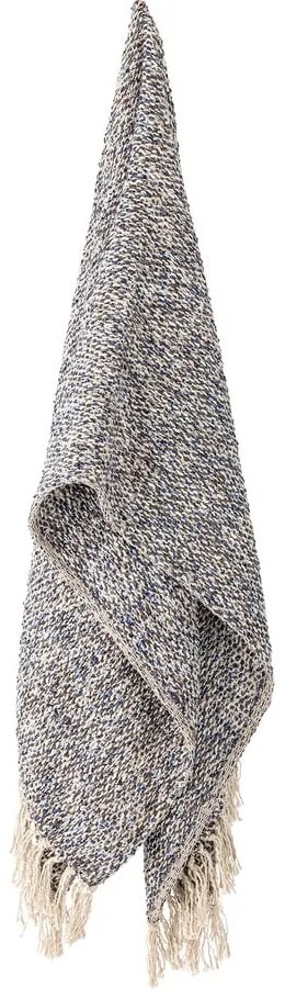 Сиво-синьо одеяло със смес от лен 130x160 cm Ocean – Bloomingville