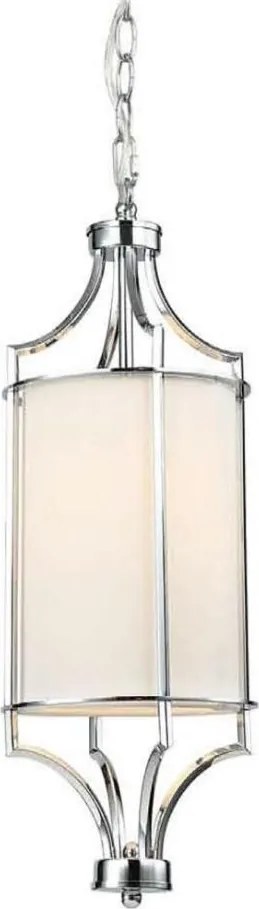 Open Design OR80551 - Полилей на верига LUNGA 1xE27/15W/230V лъскав хром/бял