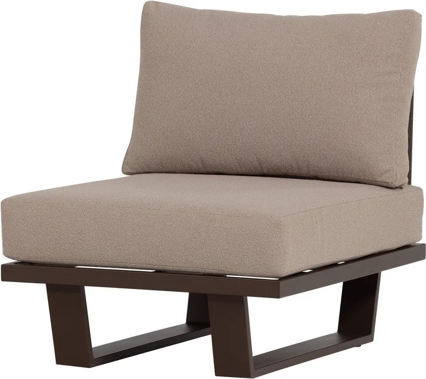 Кафяв градински стол метален/подплатен Bear – WOOOD