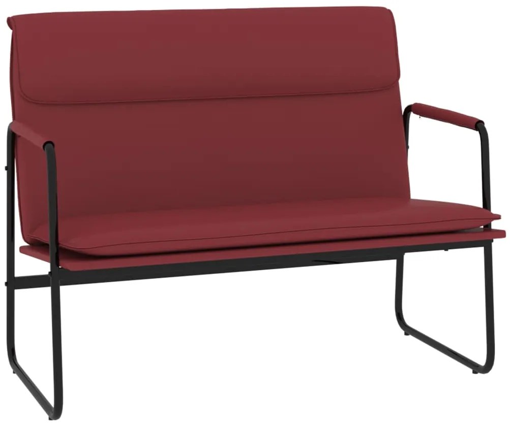 351370 vidaXL Пейка, виненочервена, 100x64x80 см, изкуствена кожа