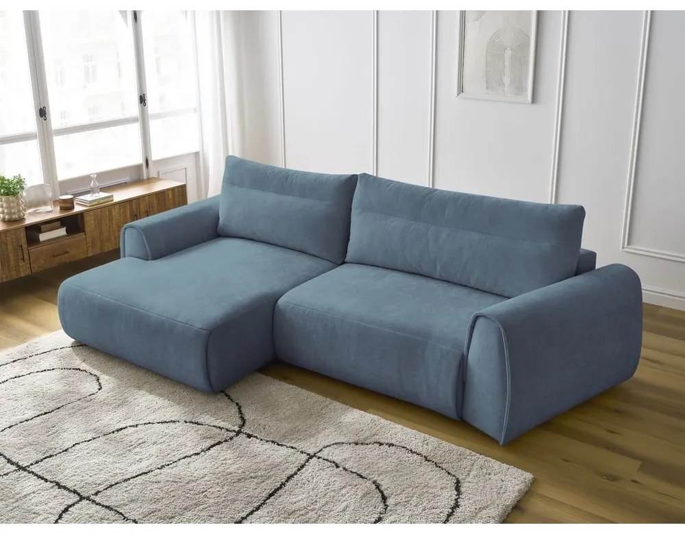 Син ъглов диван Aden – Bobochic Paris
