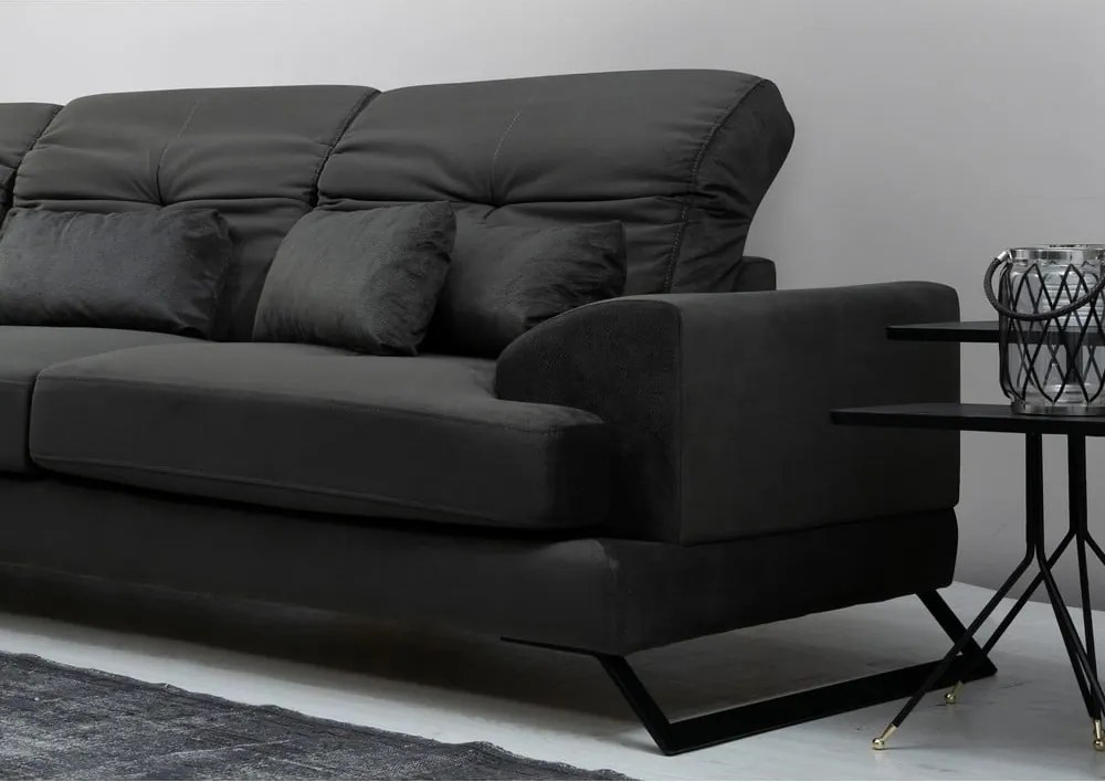 Тъмносив ъглов диван (ляв ъгъл) Frido - Balcab Home