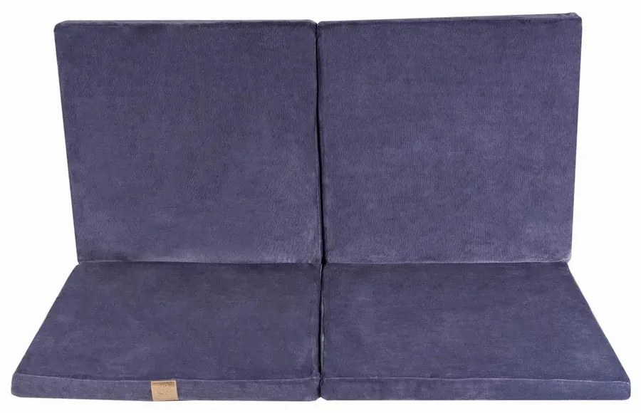 Сиво-синьо детско килимче за игра 120x120 cm – Meowbaby