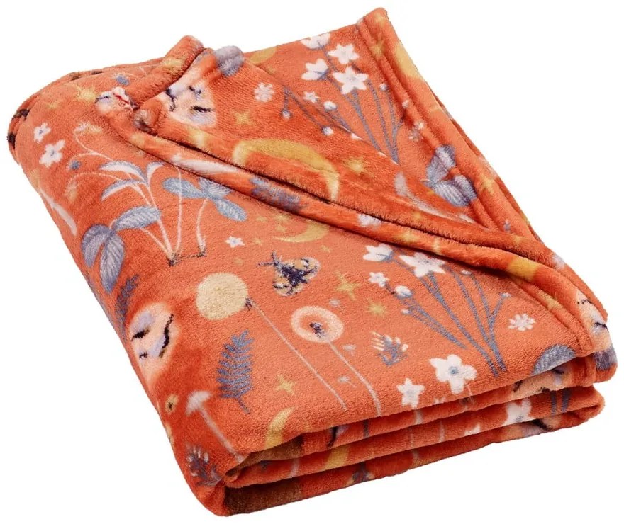 Оранжево одеяло от микроплюш 130x170 cm Enchanted Twilight Animals – Catherine Lansfield