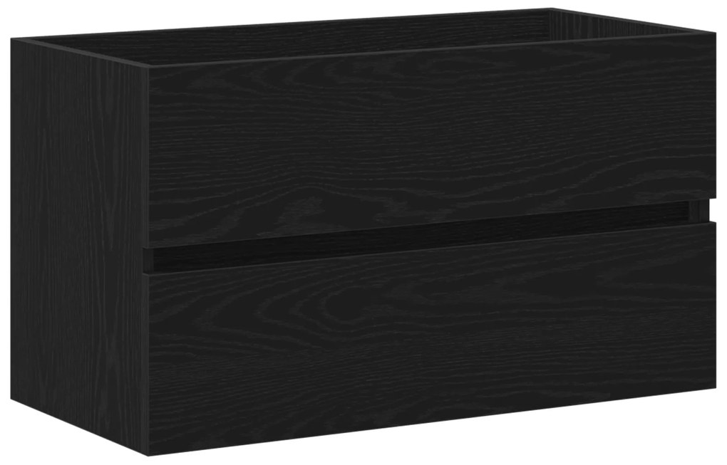 862543 vidaXL Мивка шкаф Черен дъб 80x38.5x45 см Инженерна дървесина