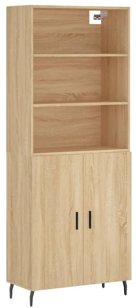 3189272 vidaXL Висок шкаф, дъб сонома, 69,5x34x180 см, инженерно дърво