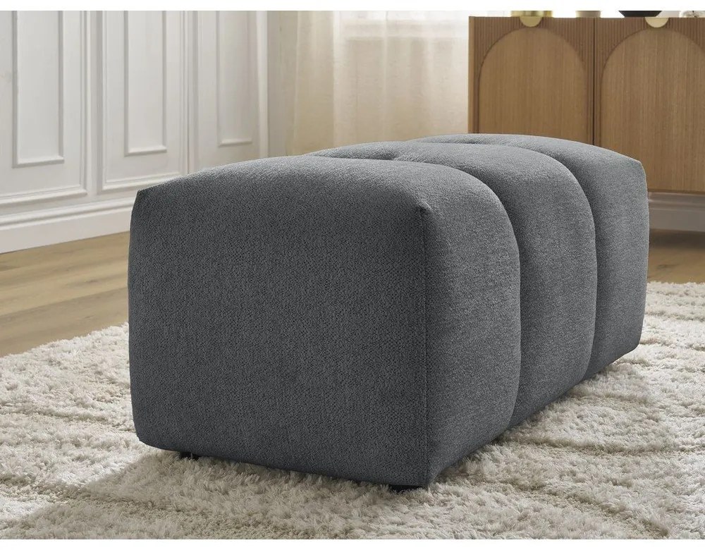 Сива шенилова табуретка Roxelane – Bobochic Paris