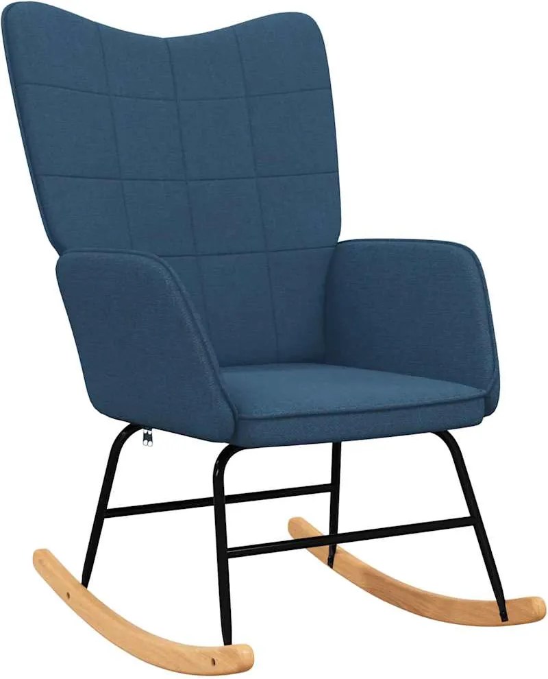 328011 vidaXL Люлеещ се стол, син, текстил