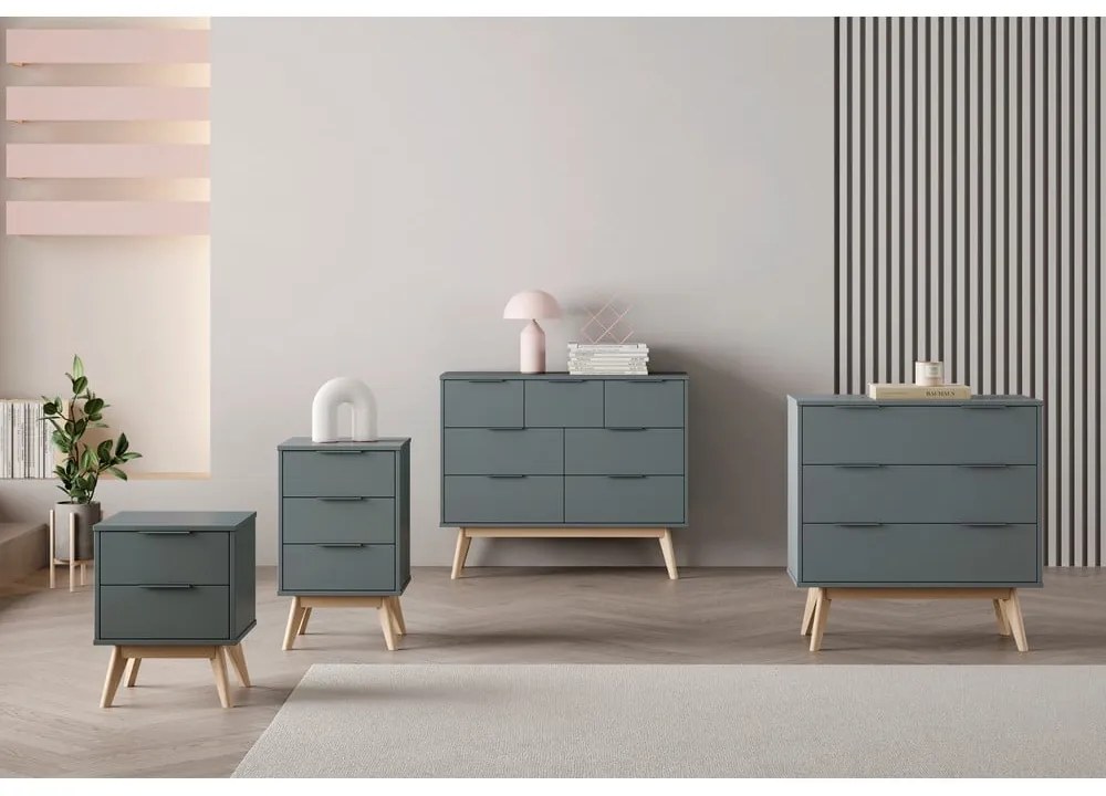 Скрин сиво-зелен 120x83x40 cm Pisco – Marckeric