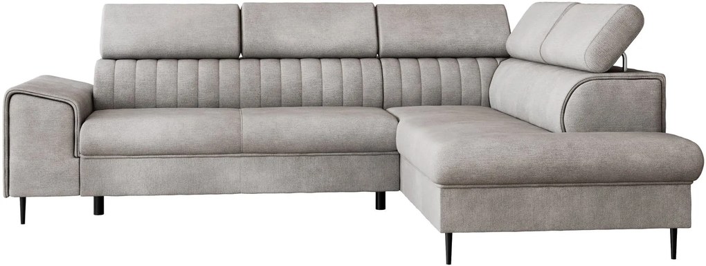 Ъглов диван Kadurin-Светло сив-Десен