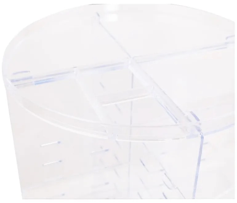 Прозрачен въртящ се пластмасов органайзер за козметика - Hermia