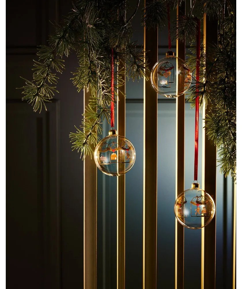 Стъклена ръчно издухана коледна топка ø 8 cm Annual Christmas Bauble – Holmegaard