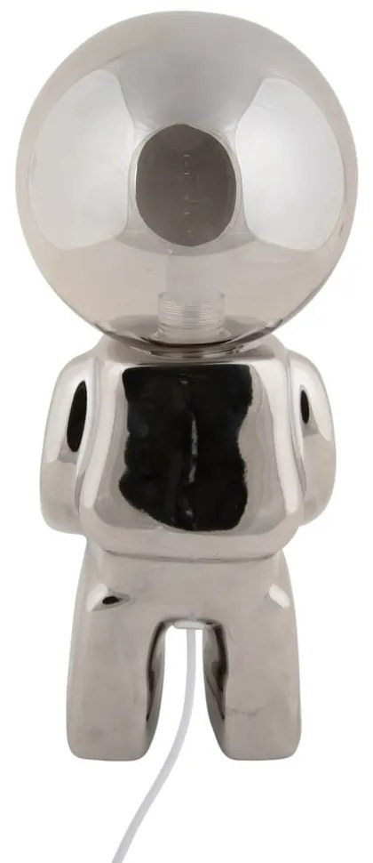 LED затъмняваща се настолна лампа в сребристо със стъклен абажур (височина 27 cm) Ross – Leitmotiv