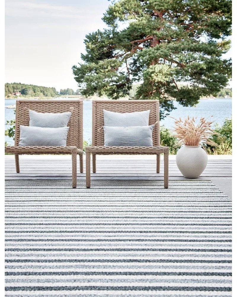 Зелен и кремав килим за открито и закрито 70x120 cm Teo Sage – Pappelina