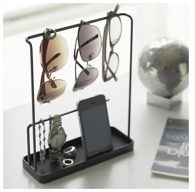 Черна стойка за очила и бижута Tower - YAMAZAKI