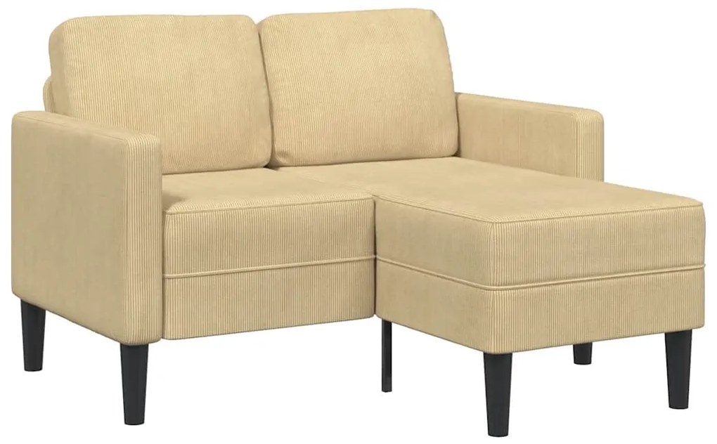 4107080 vidaXL Двуместен диван с шезлонг в L-образна форма сивозелен