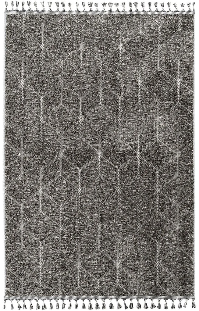 Килим Bukle 1408, цвят Сив, 100 x 150 см