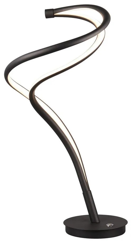 Черна настолна LED лампа с метален абажур (височина 56 см) Nala - Trio Select