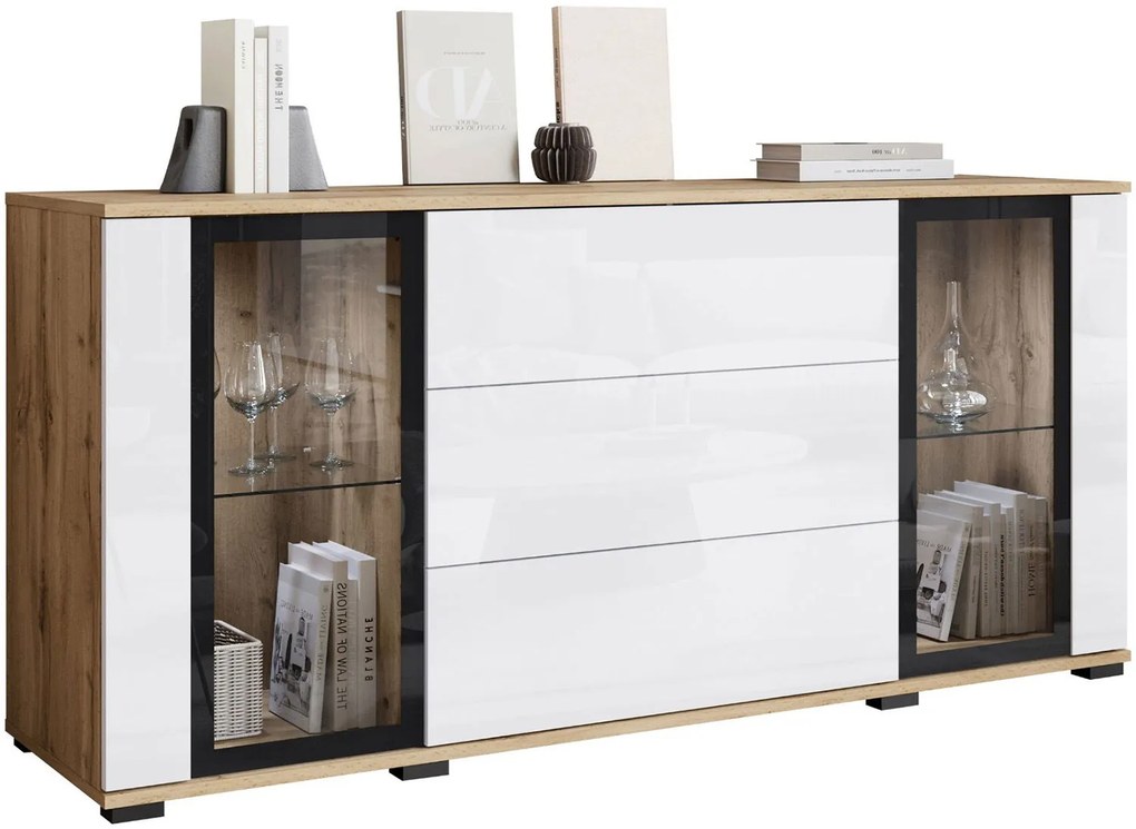 Скринове Каро SB 150-Натурален-Бял Лъскав