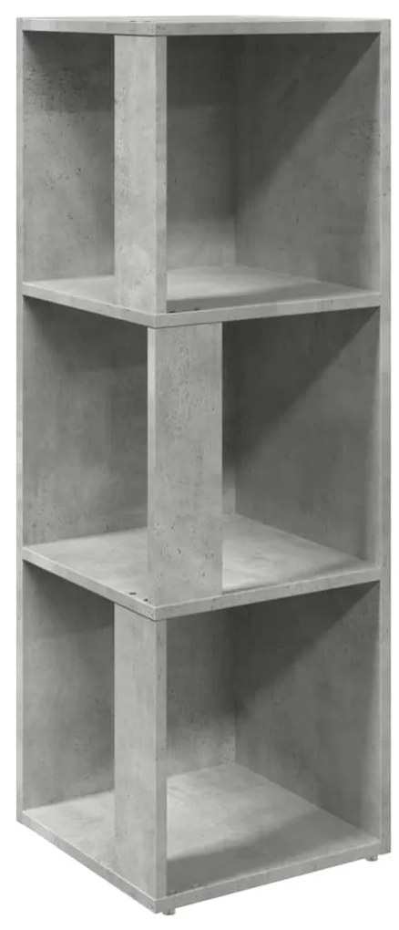 809030 vidaXL Ъглов шкаф, бетонно сив, 33x33x100 см, инженерно дърво