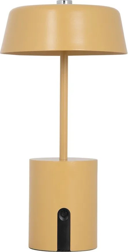 Метална LED настолна лампа в цвят жълта охра (височина 22,5 cm) Elemental LED – Leitmotiv