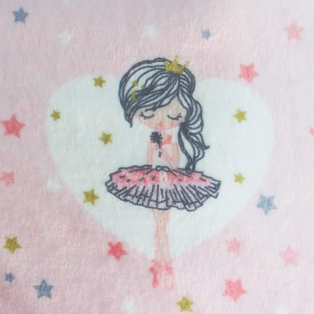 Розово бебешко одеяло от микрофланела 125x150 cm Petite Etoile – douceur d'intérieur