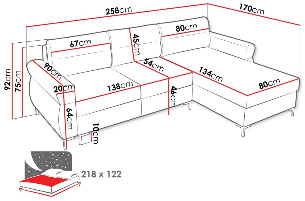 Ъглов диван Mormi-Кремав