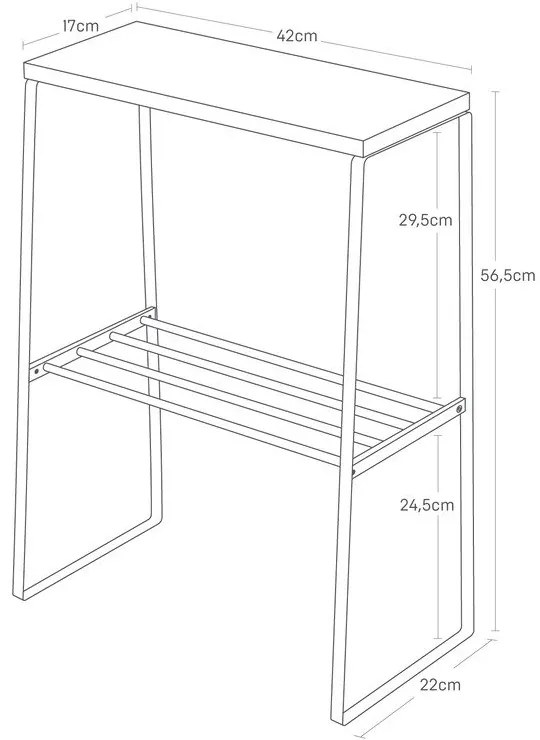 Сгъваема маса 22x42 cm Tosca - YAMAZAKI