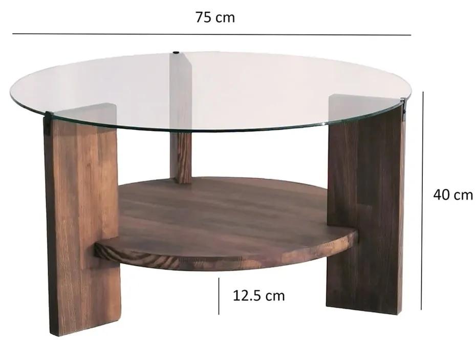 Кафява кръгла маса за кафе ø 75 cm Mondo - Neostill