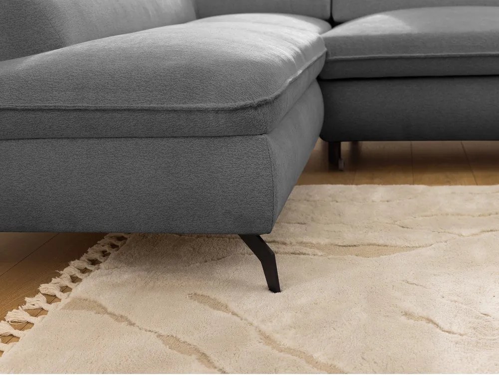 Сив шенилов ъглов диван (ляв ъгъл L форма) Marbeya – Ropez